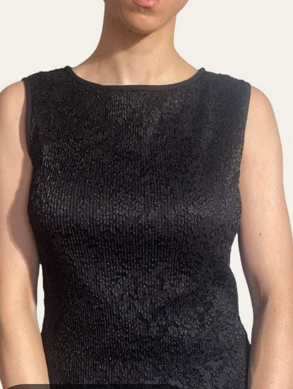 Ninety Blouse Sleeveless Size Med Black Full Lining A Little Formal Look.